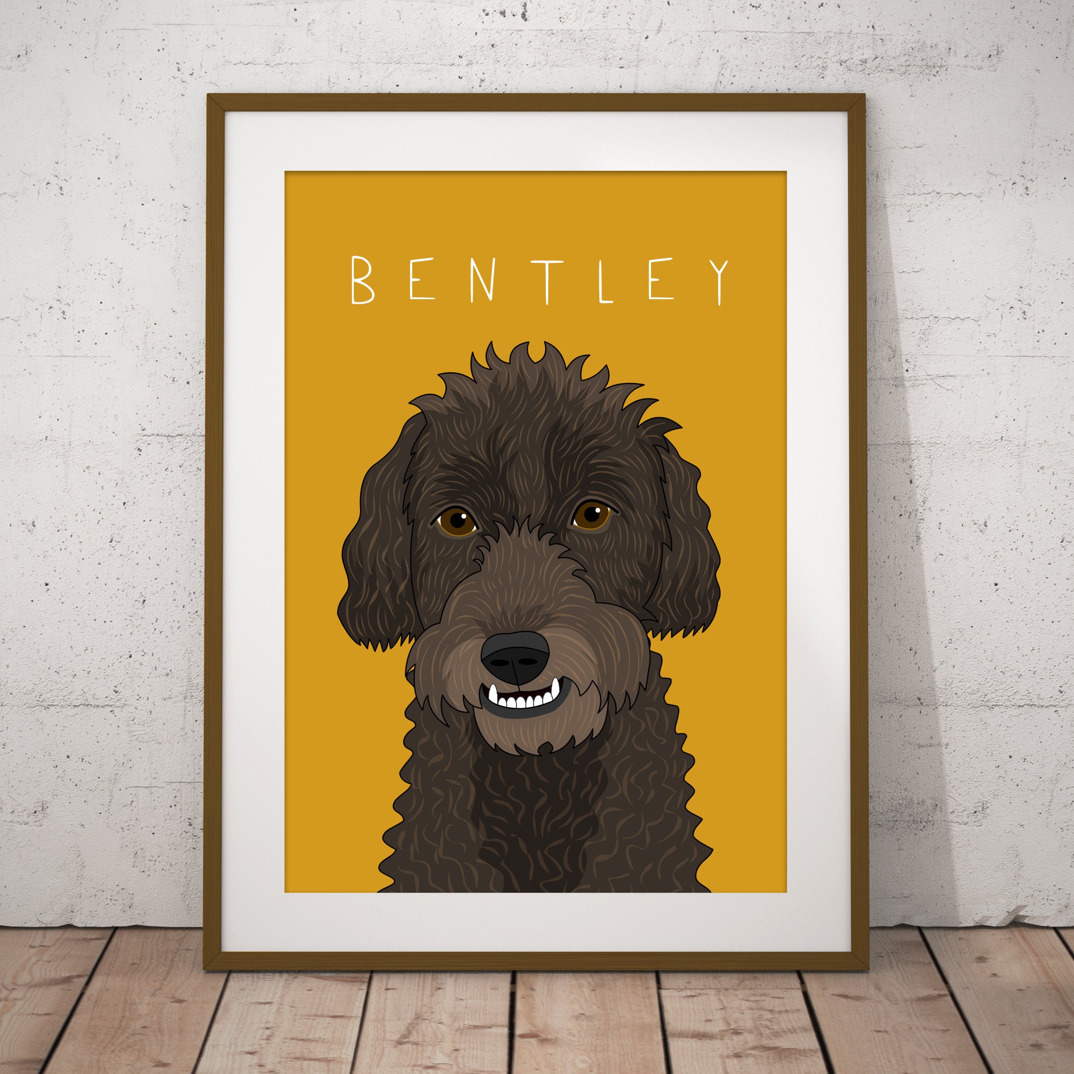 Dog portrait. Dog Memorial Gift. Dog art. Personalized Wall | Etsy