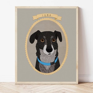 Custom Dog Portrait. Dog Memorial. Gift For Dog Lovers. Digital Pet Portrait. Dog Drawing From Photo. image 2