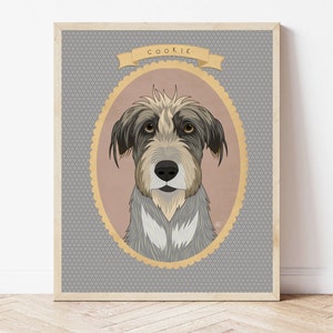 Custom Dog Portrait. Dog Memorial. Gift For Dog Lovers. Digital Pet Portrait. Dog Drawing From Photo. image 3