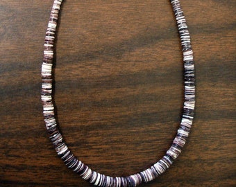 Graduated Violet Oyster Shell Heishi Beads (16 Inches Strand)