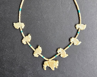 Buffalo Bone Fetish Necklace