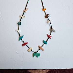 Buffalo Mixed Fetish Necklace with Black Pen Shell