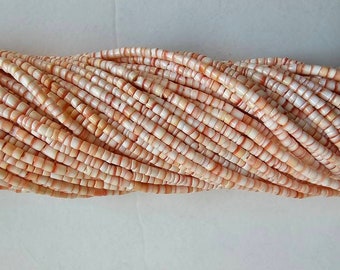 Conchiglia di luhuanus rosso perline heishi 2-3 mm 24"