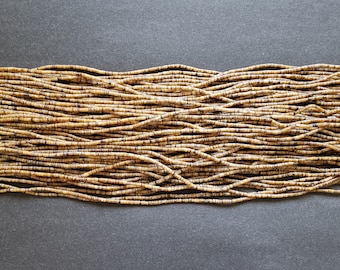 Brown Pen Shell Heishi Beads (2 - 3 mm, 24 Inches Strand)