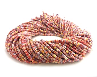 Multicolored Pectin Shell Heishi Beads (4 - 5 mm , 24 Inches Strand)