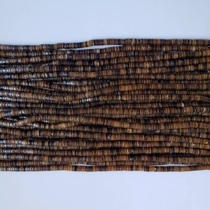 Brown Pen shell heishi beads 4-5 mm  24&quot;