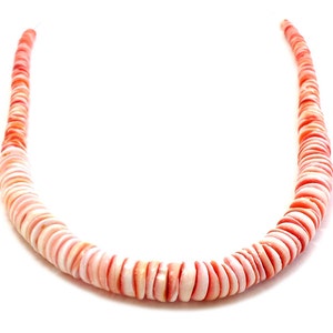Graduated Red Luhuanus Shell Heishi Beads (16 Inches Strand)
