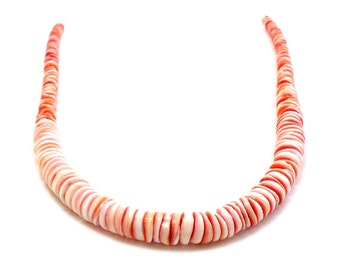 Graduated Red Luhuanus Shell Heishi Beads (16 Inches Strand)