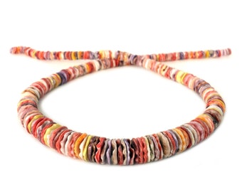 Multicolored Graduated Pectin Shell Heishi Beads (16 Inches Strand)