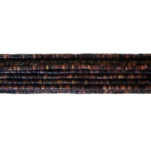 Black pen shell heishi beads 2-3 mm 24"