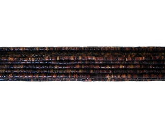 Black pen shell heishi beads 2-3 mm 24&quot;