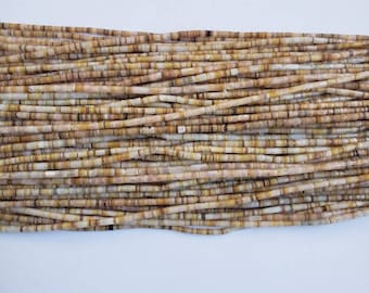 Goldlipped (MOP)hell heishi beads 1.8 -2 mm 24" in lenght