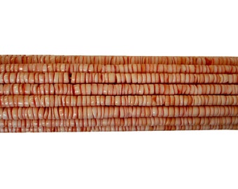 Red Luhuanus Shell Heishi Beads (4 - 5 mm , 16 inches
