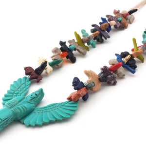 THUNDERBIRD KACHINA Multicolored Fetish Necklace