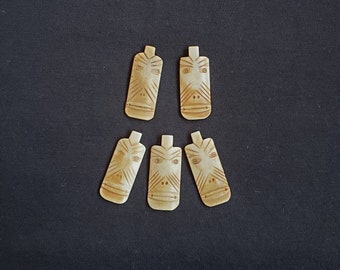 Buffalo Bone Tiki Pendant