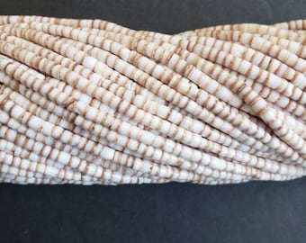Conus Pigolinus shell heishi Beads (2-3 mm. 24"a std.)
