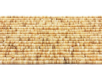 Melon Shell Heishi Beads (2- 3mm, 24 Inches Strand)