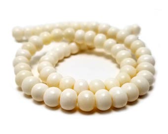 8 mm Round Bone Beads (16 inches)