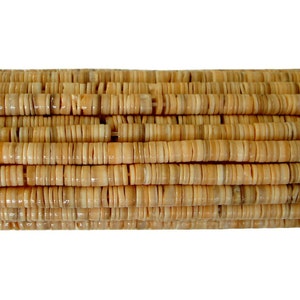 Melon Shell Heishi Beads (4 - 5mm , 24 Inches Strand)