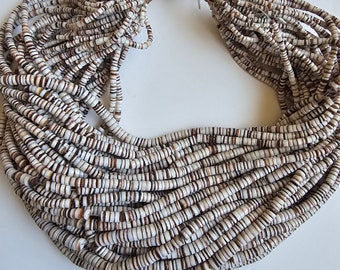 Mini Graduated Black olive shell heishi beads