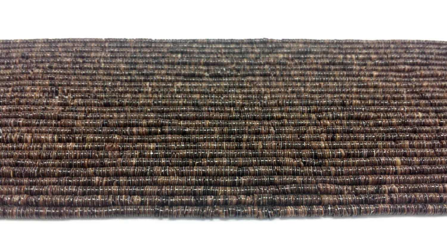 Baby Olive shell heishi beads 2-2.8 mm 24"