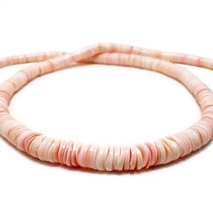 Gegradueerde roze Luhuanus-schelp Heishi-kralen (16 inch streng)