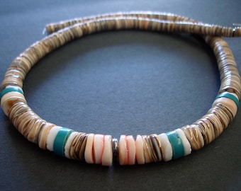 Graduated Voluta Shell Heishi Beads (16 Inches Strand)