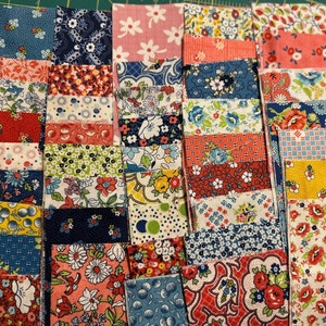 42  5"x5" Fabric cotton squares CT  COLLECTION   in   1930-40's reproduction - Special Sale for Limited Time