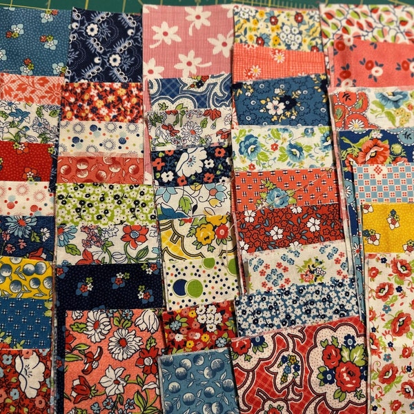 40  5"x5" Fabric cotton squares CT  COLLECTION   in   1930-40's reproduction -   Charm Pack