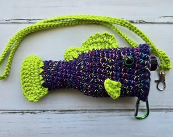 Penjamin / Pennifer Crocheted Puff Puff Pass Largemouth Bass Holder!  Discreet! Mary Jane Cannabis 420 Geekbar
