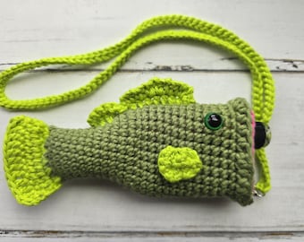 Penjamin / Pennifer Crocheted Puff Puff Pass Largemouth Bass Holder!  Discreet! Mary Jane Cannabis 420 Geekbar