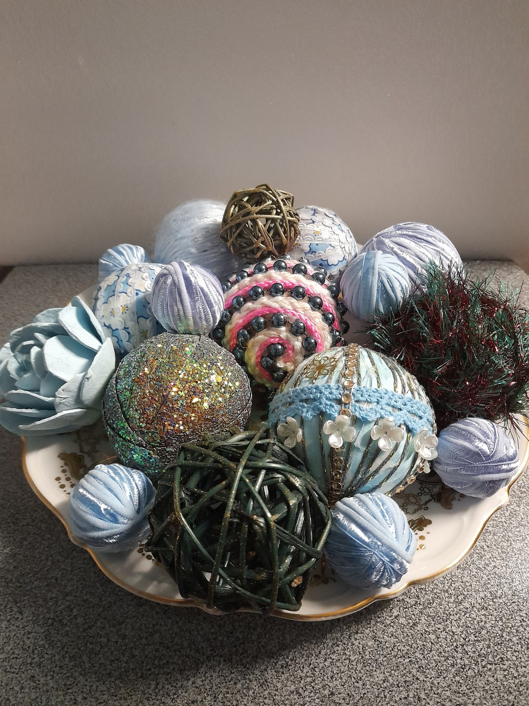 Decorative Balls for Bowls, Table Centerpiece, Natural Home Decor ...