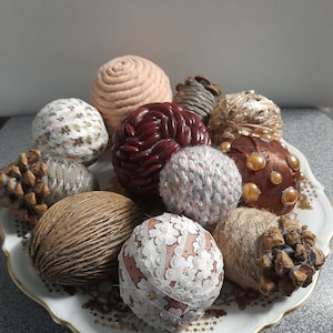 Decorative balls for bowls, table centerpiece, natural home decor, modern decor, decorative balls filler vase, basket