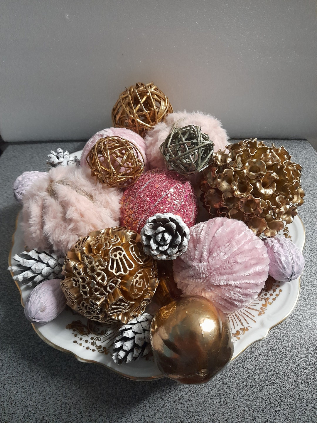 Decorative Balls for Bowls, Table Centerpiece, Natural Home Decor ...