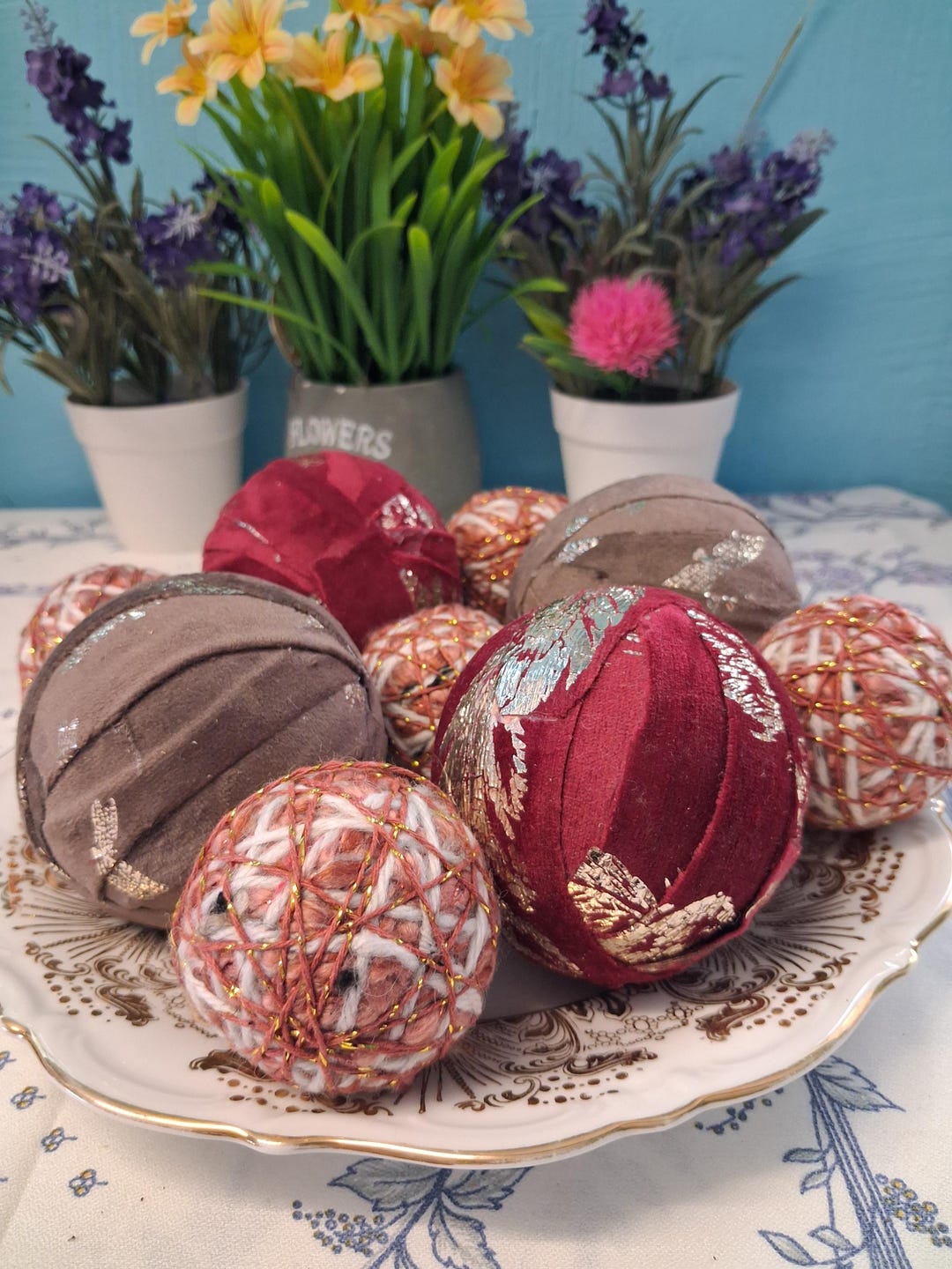 Decorative Balls for Bowls, Table Centerpiece, Natural Home Decor, Bowl ...
