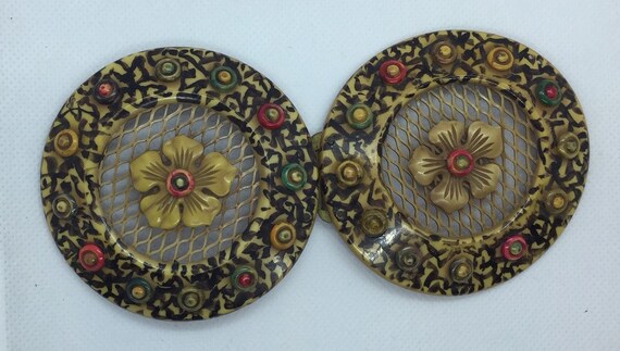 Art Deco celluloid vintage buckle 1920s-30s