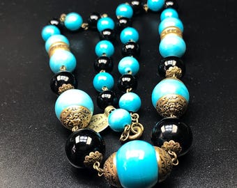 ネイガーブラザーズ ネックレス＆ブレスレットセット ターコイズブルー