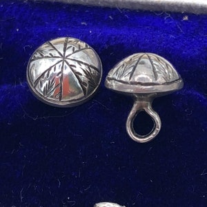 Antique Buttons Sterling Silver  2
