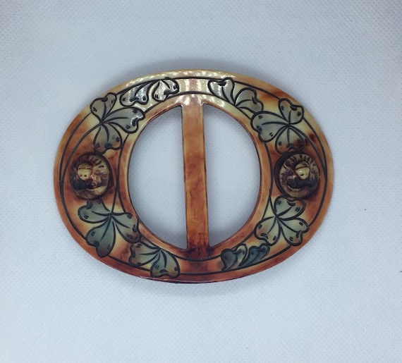 Art Deco celluloid vintage buckle 1920s-30s