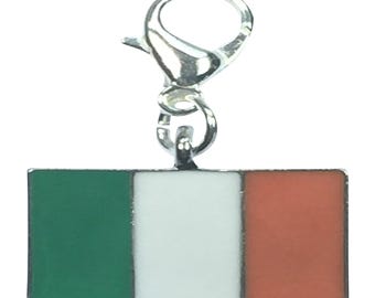 Irish Flag Ireland Theme Clip On Charm with 3 Gift Options