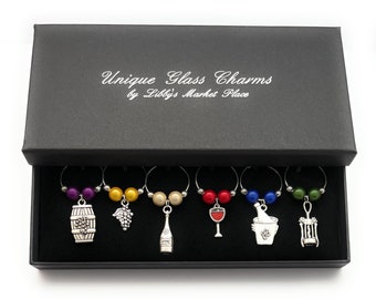 Wine Lovers Design Wine Glass Charms