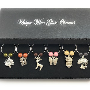 In the Countryside Design Wine Glass Charms