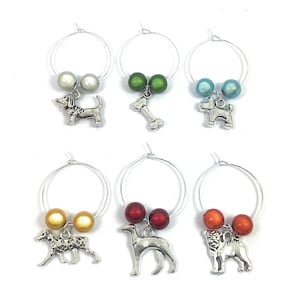 Dog Lovers Wine Glass Charms by Libby's Market Place image 2