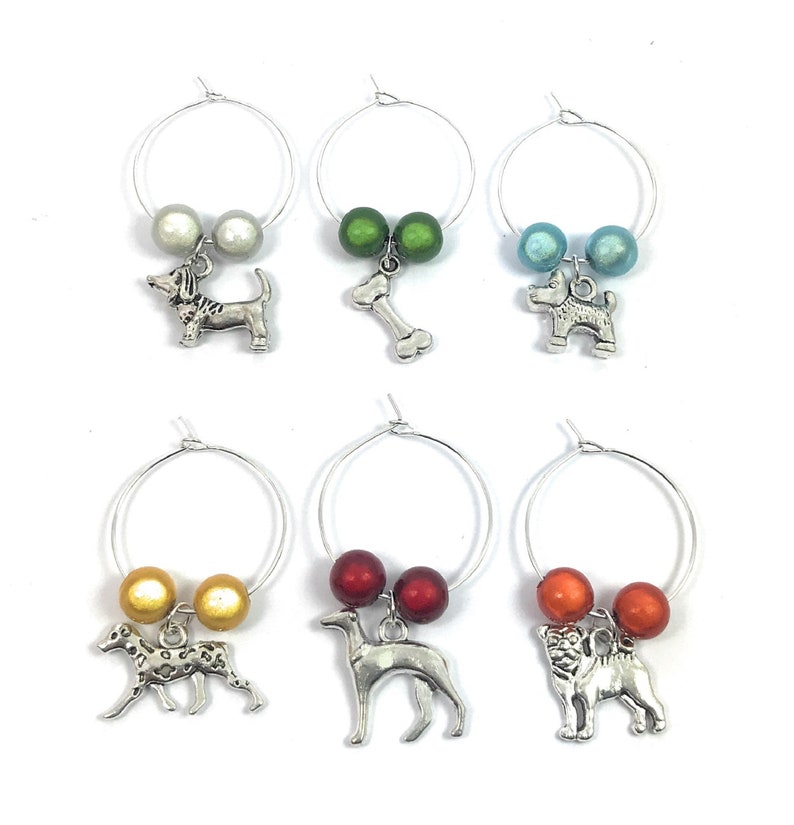 Dog Lovers Wine Glass Charms by Libby's Market Place image 2