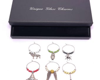 Wizarding / Magic Design Wine Glass Charms