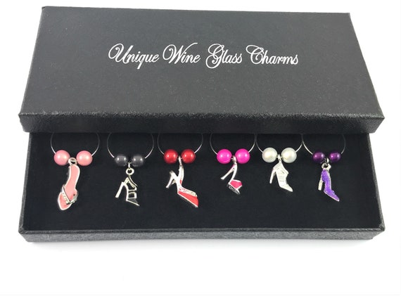 Libby's Market Place Weinglas-Anhänger Set – 6 Stück 'I Love Wine' In Geschenkbox
