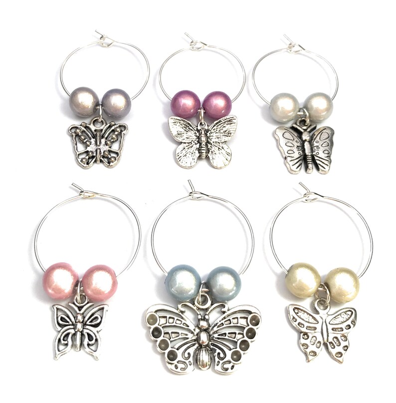 Around The World 2 Wine Glass Charms By Libby's Market Place