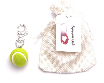Tennis Ball Keychain Keyring with 3 Gift Options