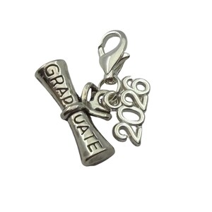 2026 Graduierung Diploma Charm - Anclips Geschenk mit Karte