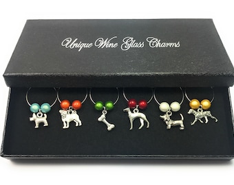 Dog Lovers Wine Glass Charms by Libby's Market Place